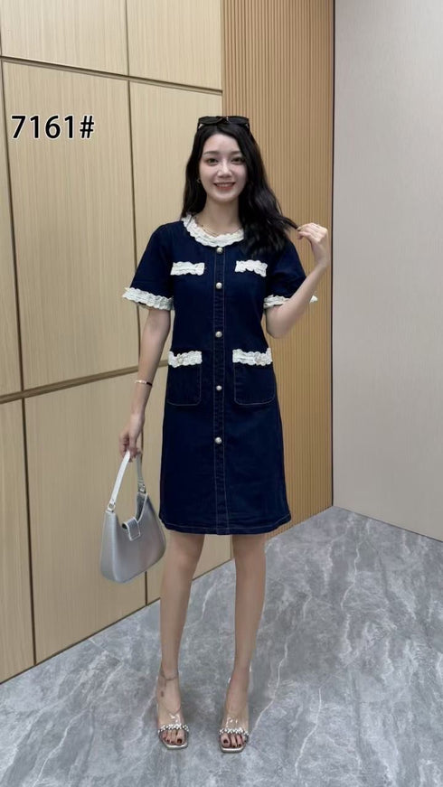 Denim Button Down Short Dress